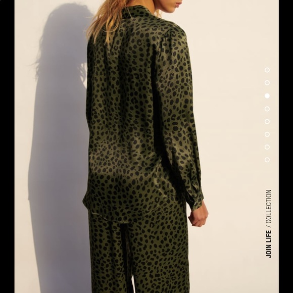 Zara 2-Piece Animal Print Shirt & Pants Set SIZE Small - Picture 4 of 16